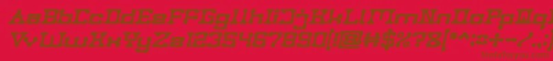 POST ROCK Bold Italic Font – Brown Fonts on Red Background