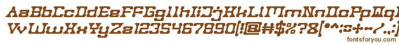 Шрифт POST ROCK Bold Italic – коричневые шрифты на белом фоне