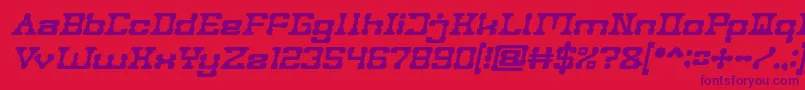 フォントPOST ROCK Bold Italic – 赤い背景に紫のフォント