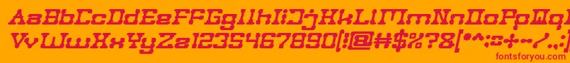 POST ROCK Bold Italic Font – Red Fonts on Orange Background