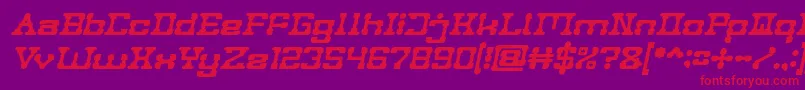 POST ROCK Bold Italic Font – Red Fonts on Purple Background