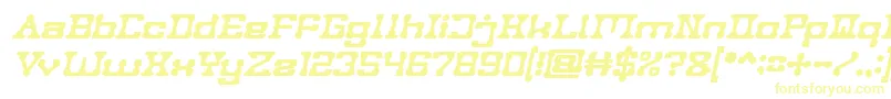 Czcionka POST ROCK Bold Italic – żółte czcionki