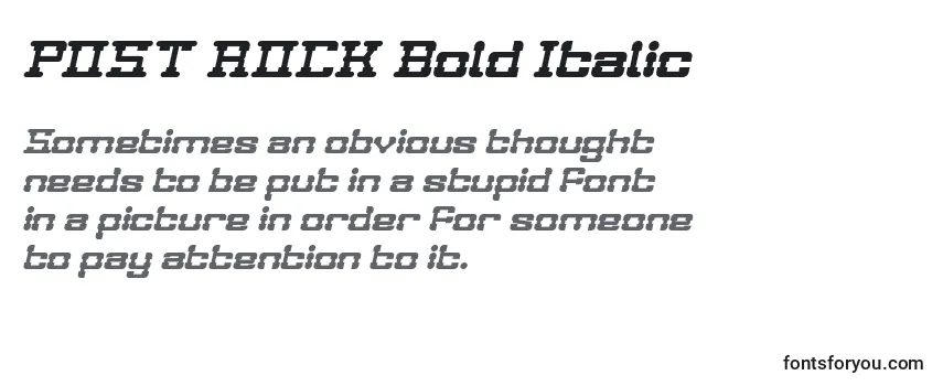 POST ROCK Bold Italic-fontti