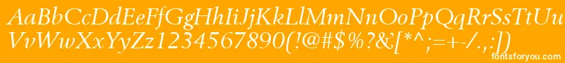 BerlingLtItalic Font – White Fonts on Orange Background