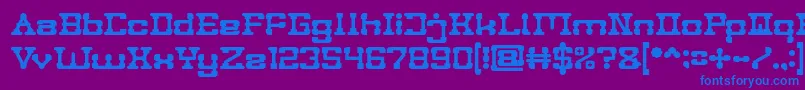 POST ROCK Bold Font – Blue Fonts on Purple Background