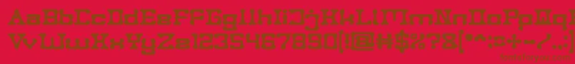 POST ROCK Bold Font – Brown Fonts on Red Background