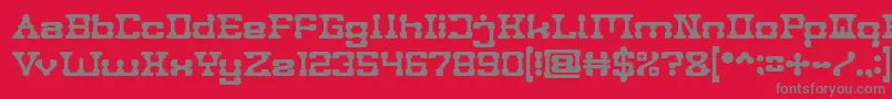 POST ROCK Bold Font – Gray Fonts on Red Background