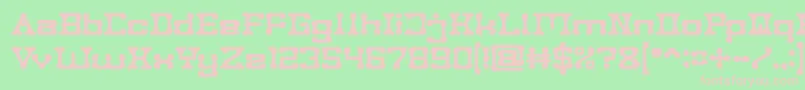 POST ROCK Bold-fontti – vaaleanpunaiset fontit vihreällä taustalla