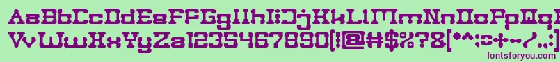 POST ROCK Bold Font – Purple Fonts on Green Background