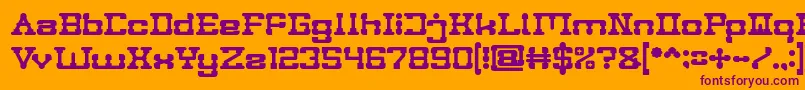 POST ROCK Bold-Schriftart – Violette Schriften auf orangefarbenem Hintergrund