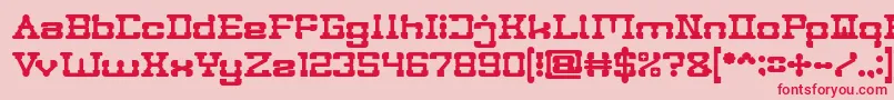 POST ROCK Bold Font – Red Fonts on Pink Background