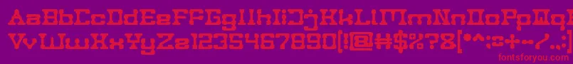 POST ROCK Bold Font – Red Fonts on Purple Background