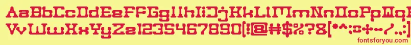 POST ROCK Bold-Schriftart – Rote Schriften auf gelbem Hintergrund