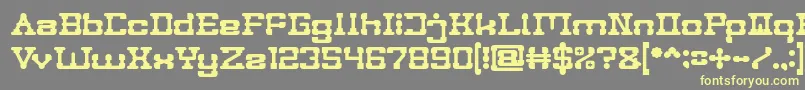 Шрифт POST ROCK Bold – жёлтые шрифты на сером фоне