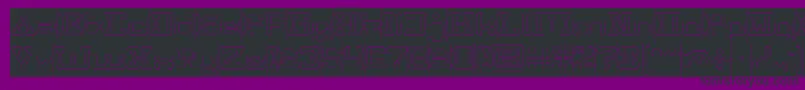 POST ROCK Hollow Inverse-Schriftart – Schwarze Schriften auf violettem Hintergrund