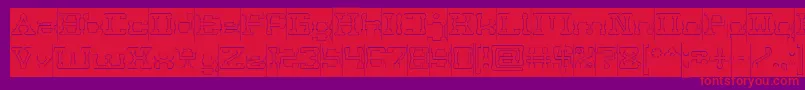 POST ROCK Hollow Inverse Font – Red Fonts on Purple Background