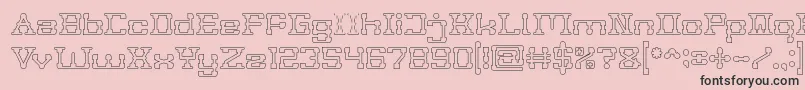 POST ROCK Hollow Font – Black Fonts on Pink Background