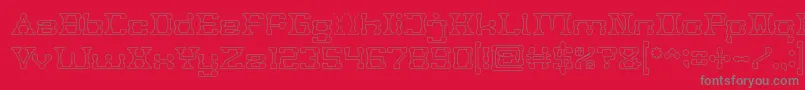 POST ROCK Hollow Font – Gray Fonts on Red Background