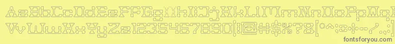 POST ROCK Hollow Font – Gray Fonts on Yellow Background