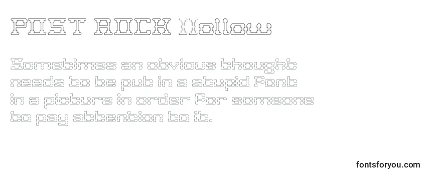 POST ROCK Hollow Font