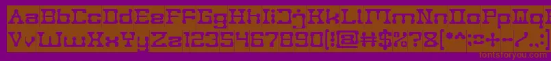 Шрифт POST ROCK Inverse – коричневые шрифты на фиолетовом фоне
