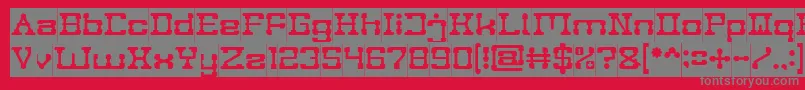フォントPOST ROCK Inverse – 赤い背景に灰色の文字