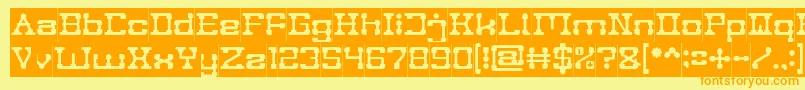 fuente POST ROCK Inverse – Fuentes Naranjas Sobre Fondo Amarillo