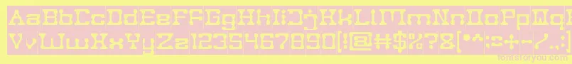 POST ROCK Inverse Font – Pink Fonts on Yellow Background