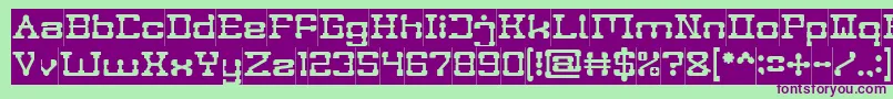 Police POST ROCK Inverse – polices violettes sur fond vert