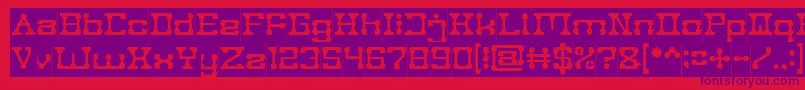 POST ROCK Inverse Font – Purple Fonts on Red Background