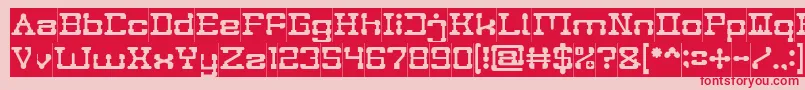 POST ROCK Inverse Font – Red Fonts on Pink Background