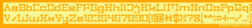 POST ROCK Inverse Font – Yellow Fonts on Orange Background