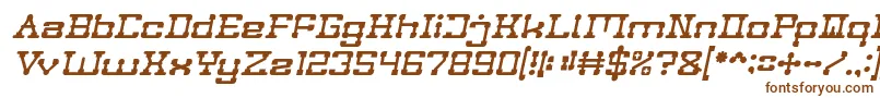 POST ROCK Italic Font – Brown Fonts on White Background