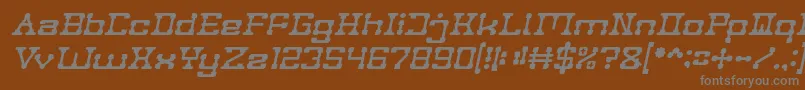 Шрифт POST ROCK Italic – серые шрифты на коричневом фоне