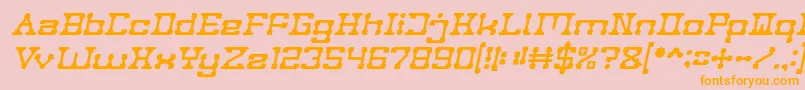 POST ROCK Italic Font – Orange Fonts on Pink Background