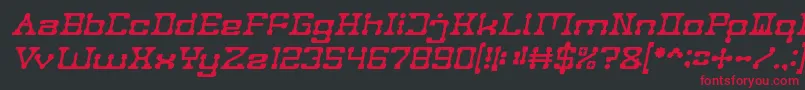 フォントPOST ROCK Italic – 黒い背景に赤い文字