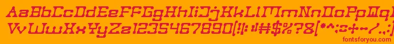 POST ROCK Italic Font – Red Fonts on Orange Background