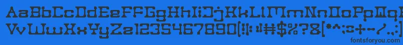 POST ROCK Font – Black Fonts on Blue Background