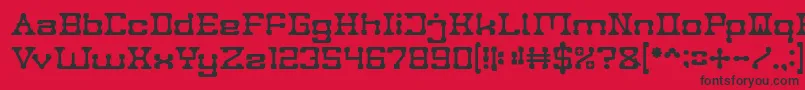 POST ROCK Font – Black Fonts on Red Background