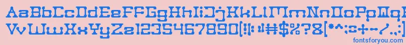 POST ROCK Font – Blue Fonts on Pink Background
