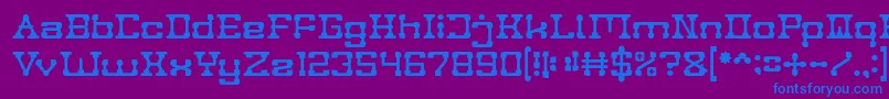 POST ROCK Font – Blue Fonts on Purple Background