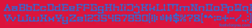 フォントPOST ROCK – 赤い背景に青い文字
