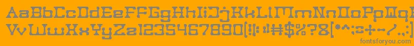 POST ROCK Font – Gray Fonts on Orange Background