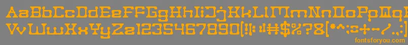 POST ROCK Font – Orange Fonts on Gray Background