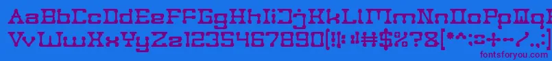 POST ROCK Font – Purple Fonts on Blue Background
