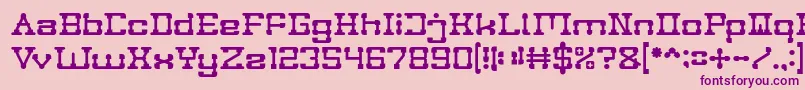 POST ROCK Font – Purple Fonts on Pink Background