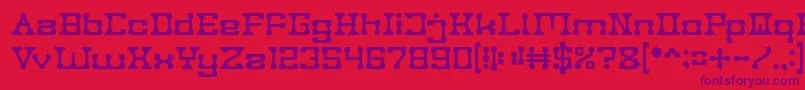 POST ROCK Font – Purple Fonts on Red Background