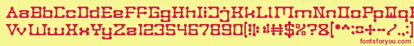 POST ROCK Font – Red Fonts on Yellow Background