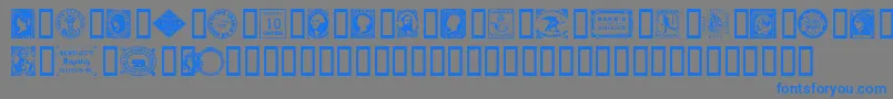 postagestamps Font – Blue Fonts on Gray Background