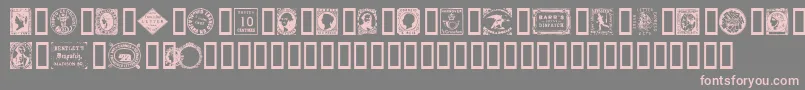 postagestamps Font – Pink Fonts on Gray Background